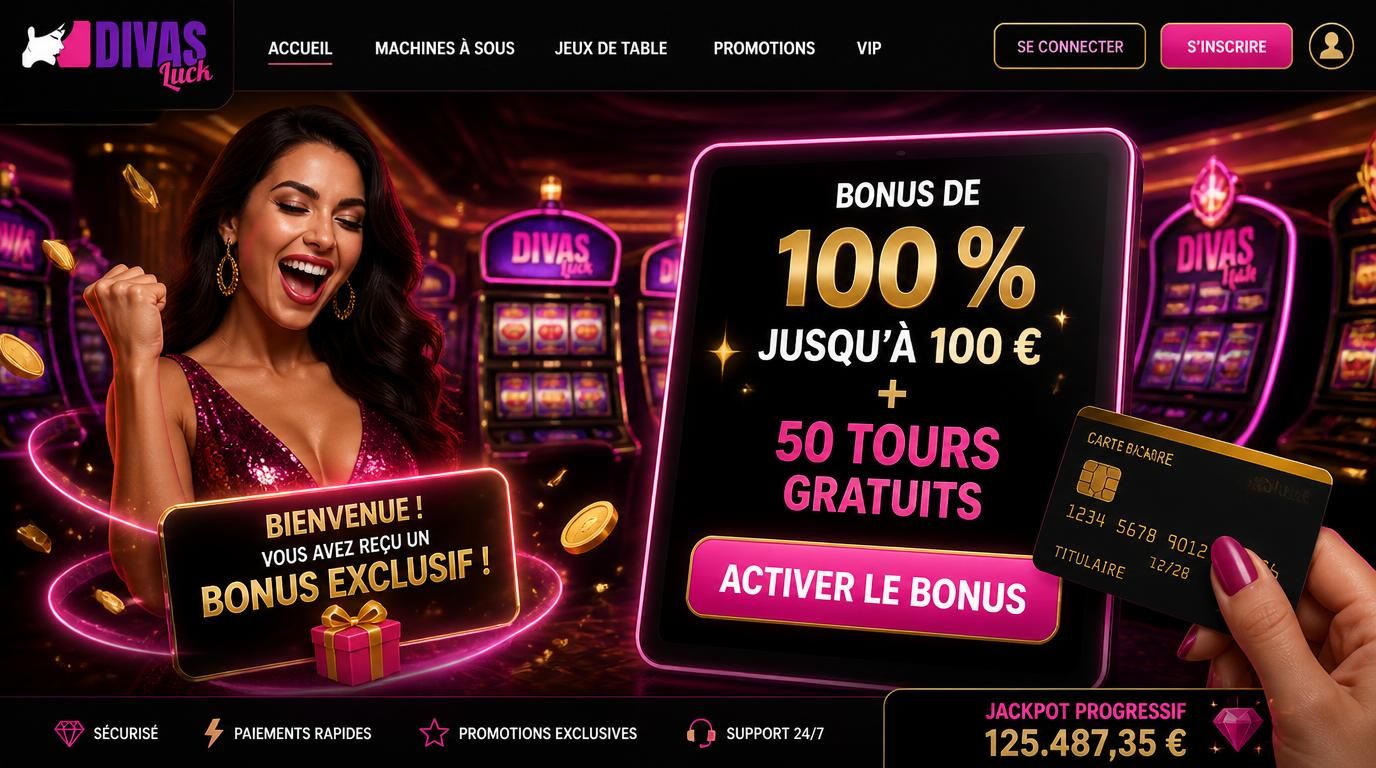joueur recevant bonus bienvenue de 100 % et tours gratuits