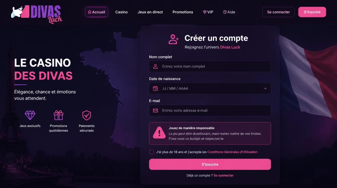 Formulaire d’inscription avec mention vigilance