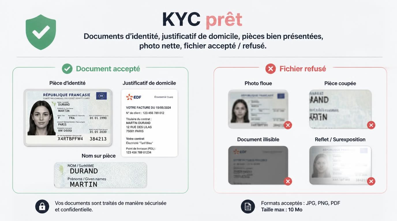 Préparer ses documents KYC correctement